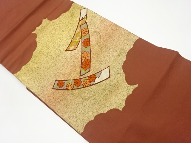 JAPANESE NAGOYA OBI / WOVEN TANZAKU